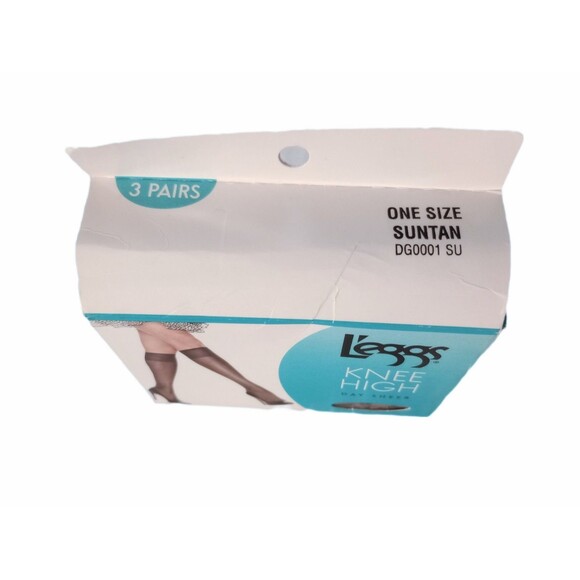 NEW Leggs Day Sheer Knee High 3pk One Size SUNTAN - DG 0001 SU - Picture 6 of 6